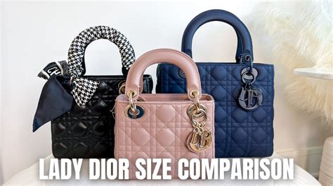 lady dior small vs medium|lady dior medium size.